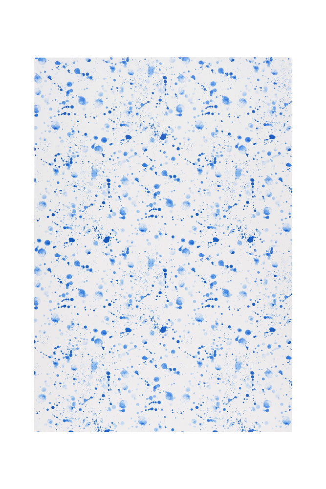 Splatter Blue Wrapping Paper