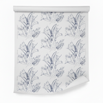 Blueprint Flower B&W Wallpaper