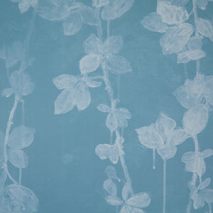 Blackberry Brambles Robins Egg Blue Wallpaper