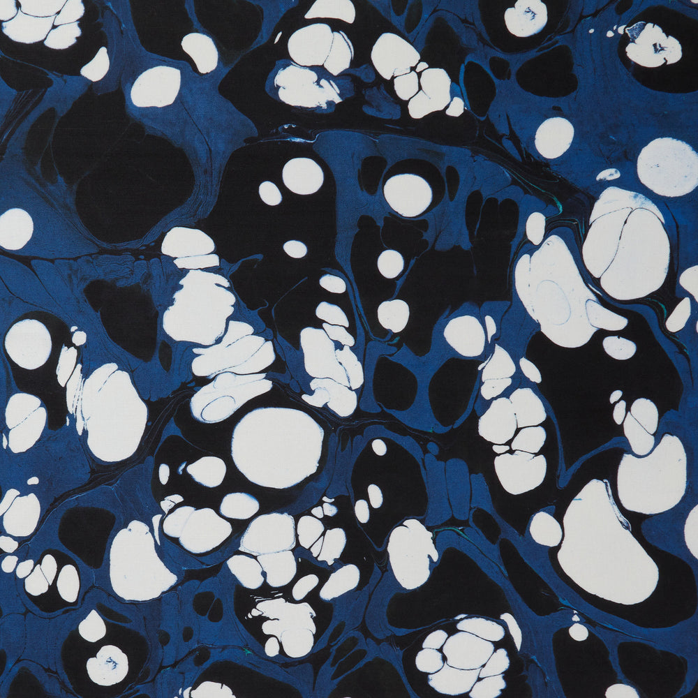 Marmorizzata  Midnight Blue Pillow