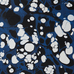 Marmorizzata  Midnight Blue Pillow