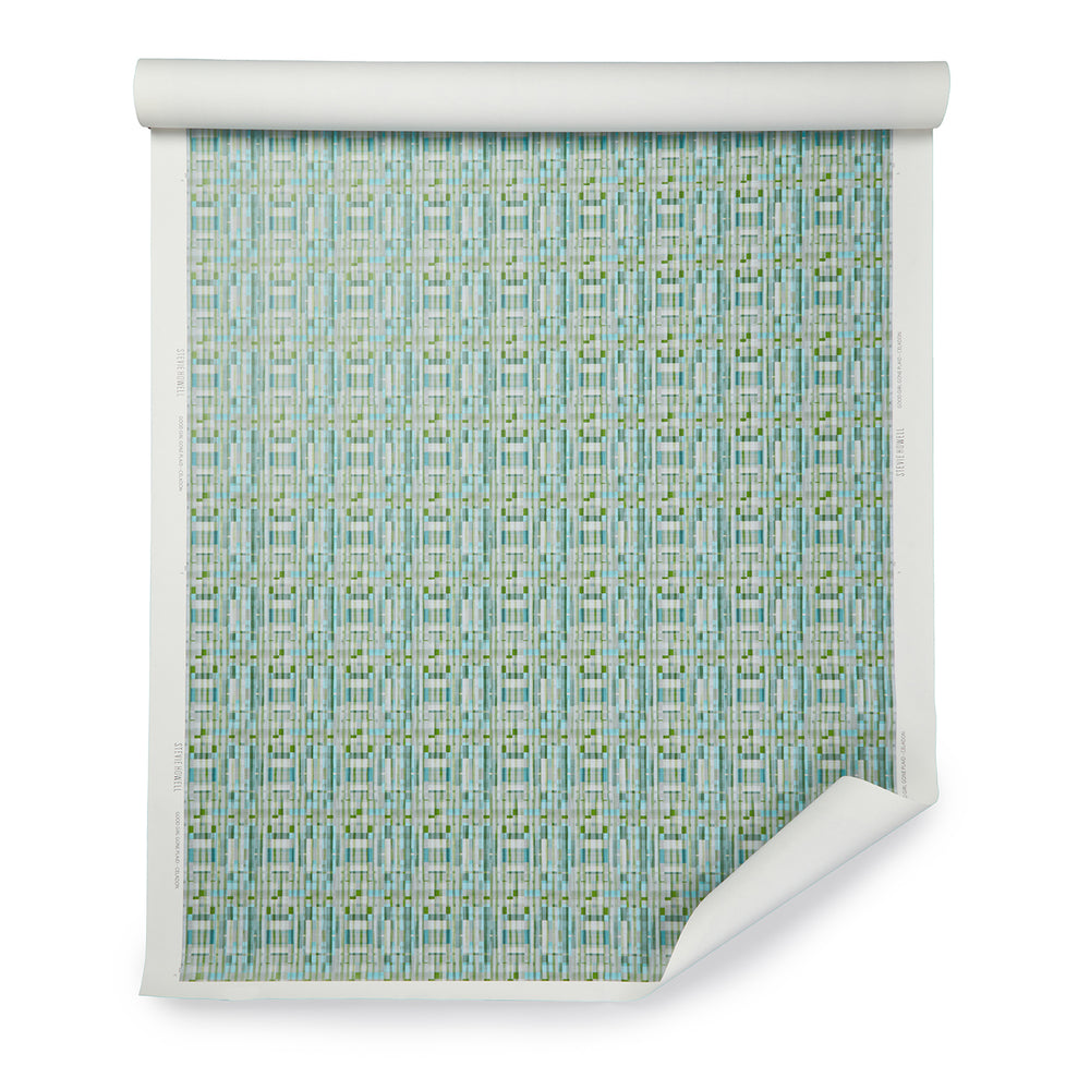 Good Girl Gone Plaid Celadon Wallpaper