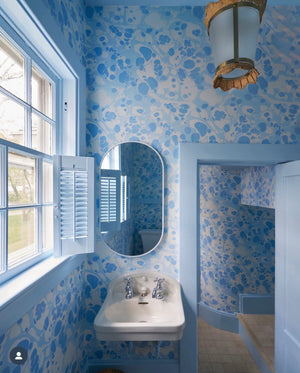 Marmorizatta Baby Blue Wallpaper