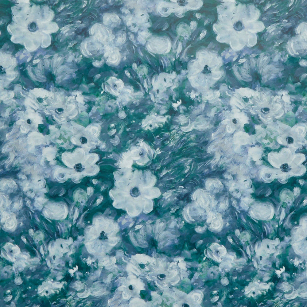 Friends & Anemones Teal Wallpaper