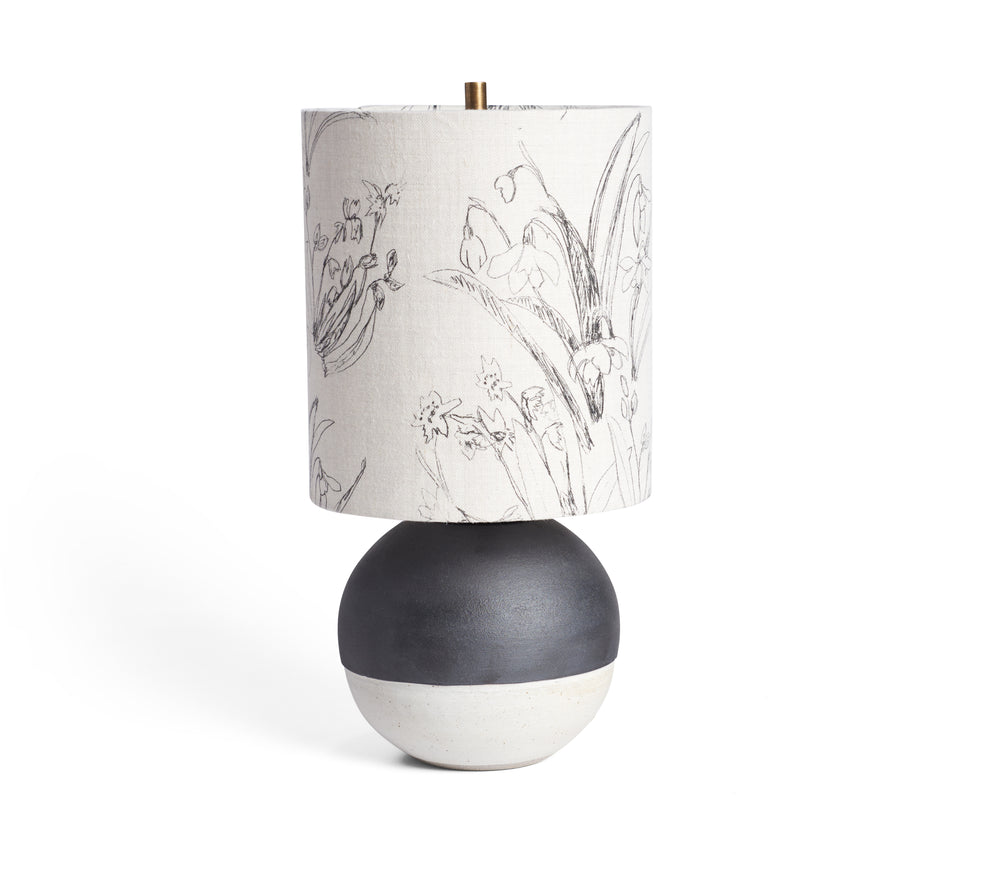 Mini Orb Lamp + Blueprint Shade