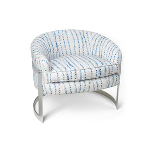 Blanket Blue Print Club Chairs