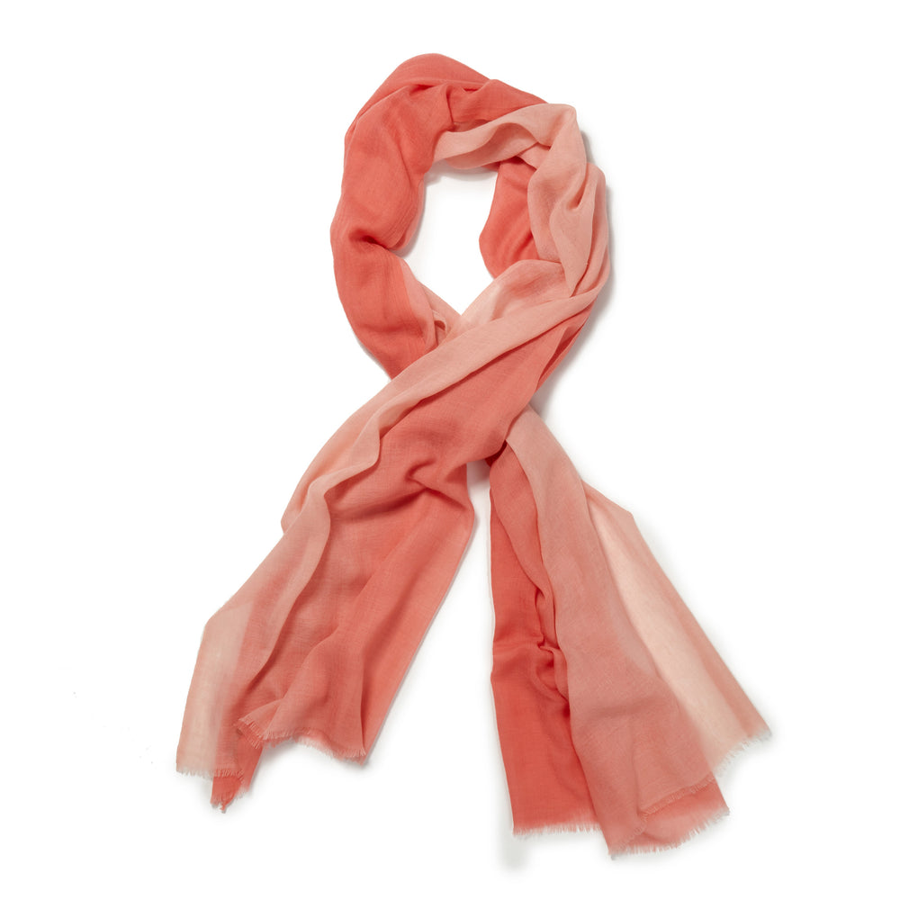 Cashmere Silk Ombre Scarf Pink Ombre