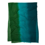 Teal Ombre Cashmere/Wool Scarf