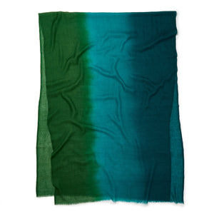 
            
                Load image into Gallery viewer, Teal Ombre Cashmere/Wool Scarf
            
        