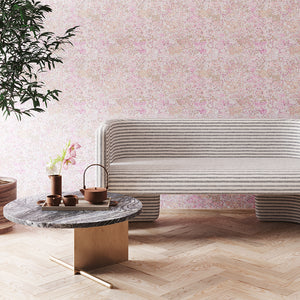 Tea Time Dusty Pink Wallpaper