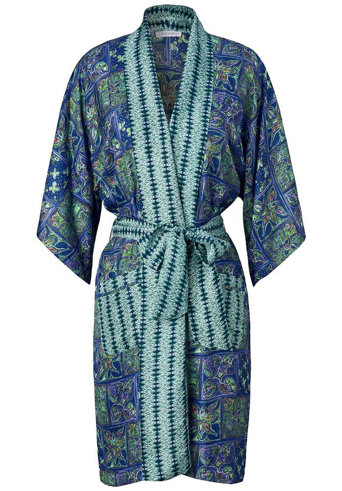 Silk Tunisian Tile Border Robe