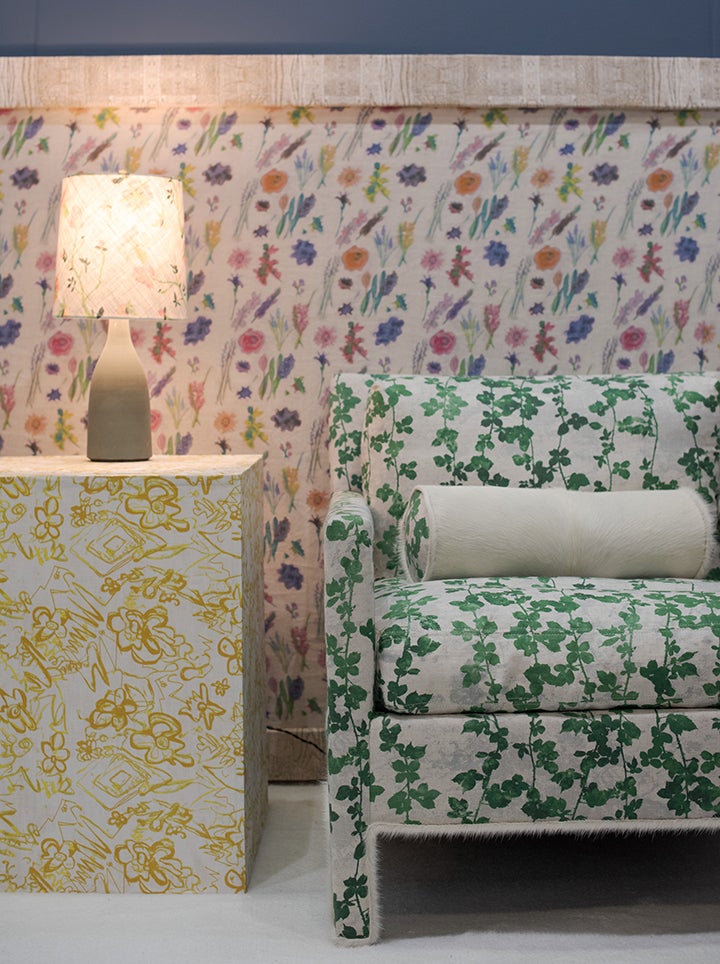 Dianthus Print on Custom Lampshade