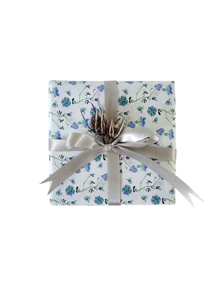 Dianthus Blue Wrapping Paper