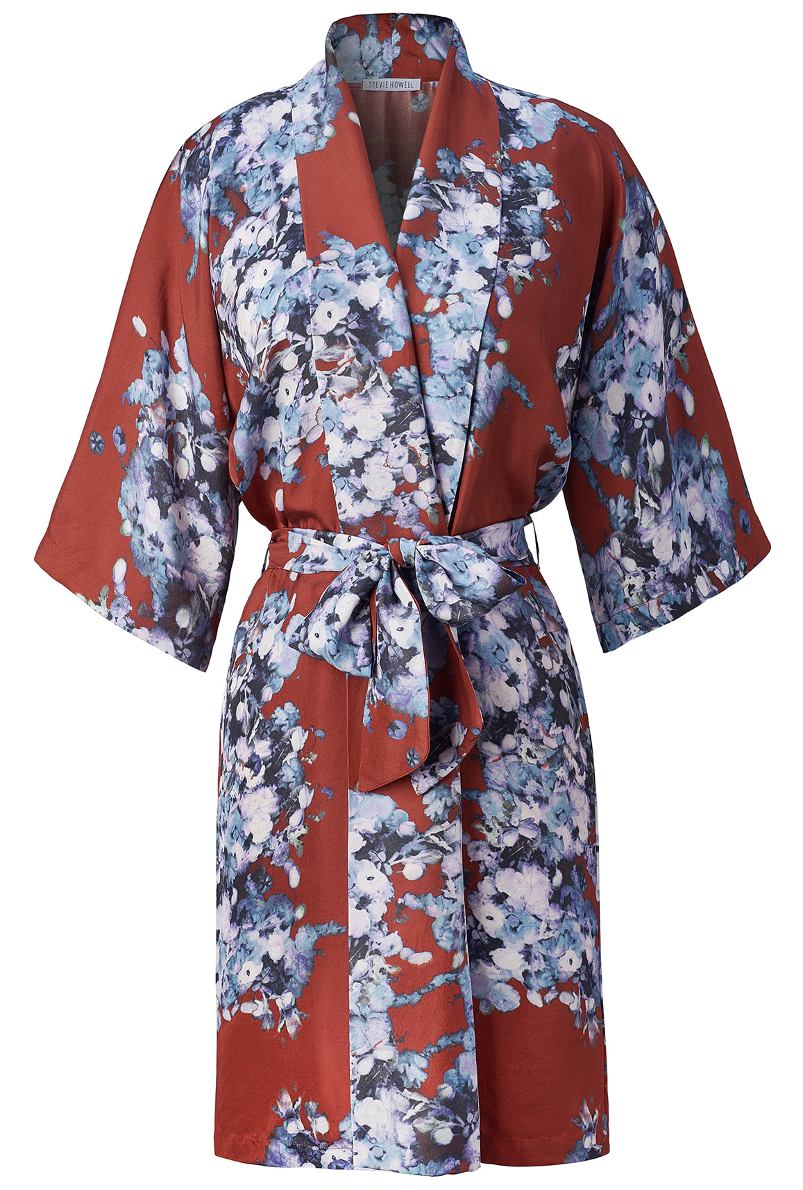 Ritza's Ranunculus Burgundy Silk Robe – Stevie Howell
