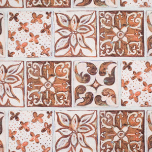 
            
                Load image into Gallery viewer, Tunisian Tile Burnt Orange Fabric
            
        